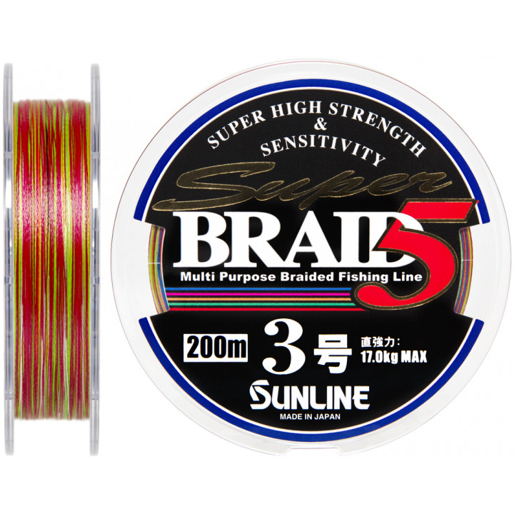 Шнур Sunline Super Braid 5 200м #3.0/0.27mm 17.0kg