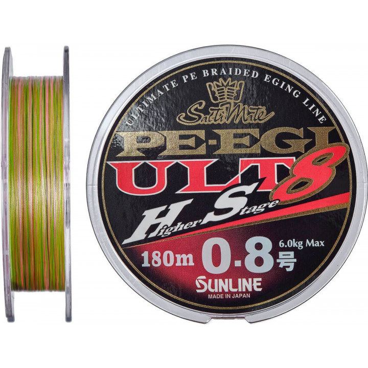 Шнур Sunline PE EGI ULT HS8 180м #0.8/0.148mm 6.0kg