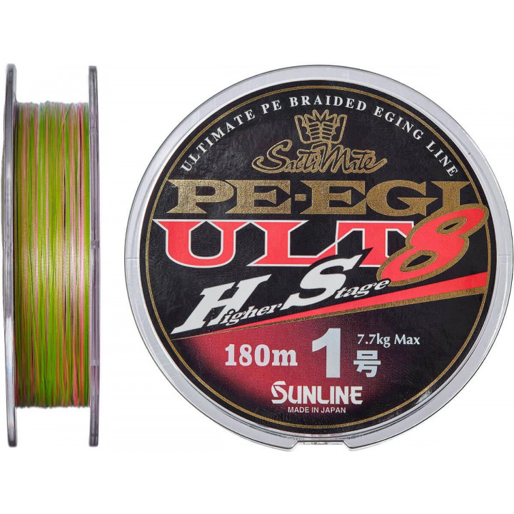 Шнур Sunline PE EGI ULT HS8 180м #1.0/0.165mm 7.7kg