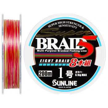 Шнур Sunline Super Braid 5 (8 Braid) 200м #1.0/0.165mm 6.1kg