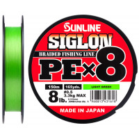 Шнур Sunline Siglon PE х8 150m (салат.) #0.5/0.121mm 8lb/3.3kg
