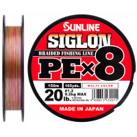 Шнур Sunline Siglon PE х8 150m (мульти.) #1.2/0.187mm 20lb/9.2kg