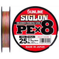 Шнур Sunline Siglon PE х8 150m (мульти.) #1.5/0.209mm 25lb/11.0kg