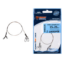 Повідець UKRSPIN Orange Spinning AFW 1х19 12см 5кг(10lb)/0.2мм (2шт/уп)