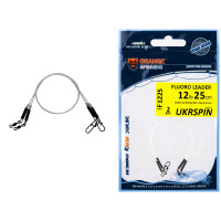 Поводок UKRSPIN Orange Spinning Fluoro Sunline 30см 12кг(25lb)/0.6мм (2шт/уп)