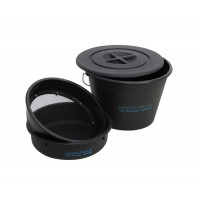 Відро з кришкою для підгодовування+таз+сито Flagman Armadale Bucket Set With Plastic Riddle 25L