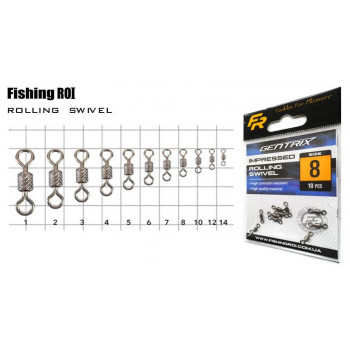 Вертлюжок Fishing ROI Impressed rolling swivel