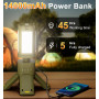 Телескопический аккумуляторный LED-фонарь для кемпинга с PowerBank 14000 mAh 6000 lm