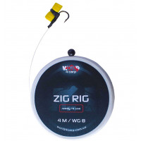 Готовий повідець W4C ZIG RIG EVA FOAM (зіг риг) з адаптером та піною, гачок WIDE GAPE №8