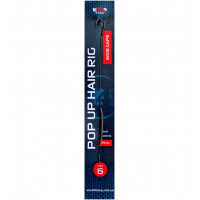 Готовий повідець W4C з волоссям POP UP hair rig, гачок WIDE GAPE № 6