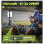 Телескопический аккумуляторный LED-фонарь для кемпинга с PowerBank 14000 mAh 6000 lm