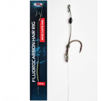 Готовый флюорокарбоновый поводок с мягким волосом W4C FLUOROCARBON HAIR RIG, крючок WIDE GAPE № 6