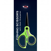 Рыболовные ножницы с точилкой для крючков W4C FISHING SCISSORS WITH HOOK SHARPENER