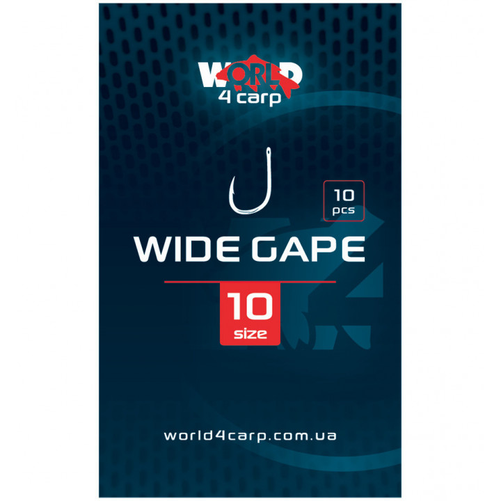 Карповый крючок W4C WIDE GAPE (вайд гейп) № 10