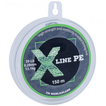 Шнур плетёный X Line PE 150 m Dark green 0,10 мм