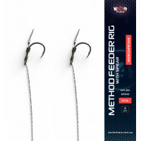 Готовый поводок со скруткой W4C Method Feeder Rig Spear, крючок Wide Gape No 8