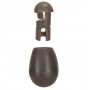Быстросъемные бусины с коннектором World4Carp Quick Change Beads, 6 шт коричневый (brown), S