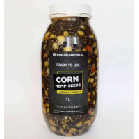 Кукуруза с коноплей для рыбалки готовая Corn&Hemp Seeds 1л