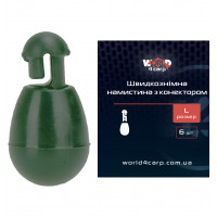 Быстросъёмная бусина с коннектором World4Carp Quick change beads L, 6 шт.