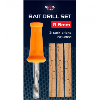 Набор корковых палочек 3 шт со сверлом W4C BAIT DRILL SET Ø 6 мм