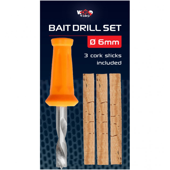 Набор корковых палочек 3 шт со сверлом W4C BAIT DRILL SET Ø 6 мм