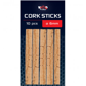 Корковые палочки для рыбалки W4C CORK STICKS Ø 6 мм, 10шт