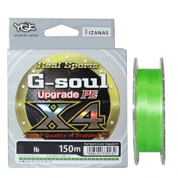 Шнур YGK G-Soul X4 Upgrade 100m #0.25/5lb ц:салатовый