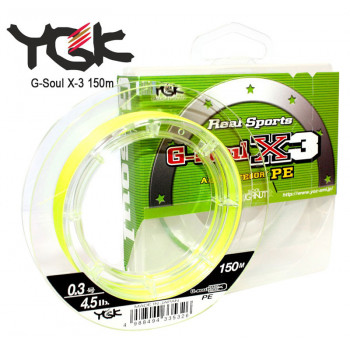 Шнур YGK G-soul X3 - 100m #0.3/4.5lb ц: світло-жовтий