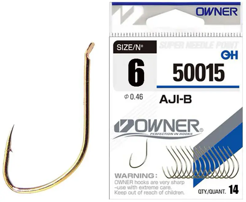 Крючок Owner 50015 AJI-B №10 Gold 16шт