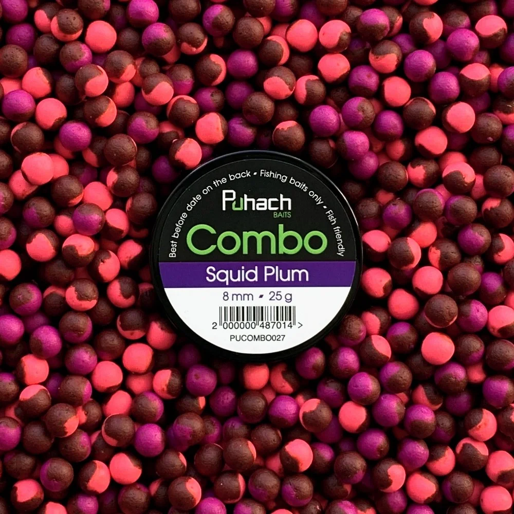 Бойли Puhach Baits Combo 8mm - Squid Plum (Кальмар Слива)